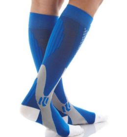 Compression Socks For Men&Women Best Graduated Athletic Fit For Running Flight Travel Boost Stamina Circulation&Recovery Socks (Option: Blue 6PC-L XL)