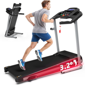 Compact Folding Treadmill For Home - 2.5HP Quiet Brushless Motor, 3-Level Incline (Option: 2style)