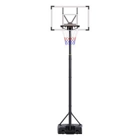 TotheCORE Basketball Stand 5.25-8.53 Ft Adjustable Portable Basketball Hoop & Goal With PC Backplate, Large Base And Wheels (Color: Black)