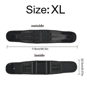 Adjustable Lower Back Brace Lumbar Support Waist Belt For Men Women Pain Relief M L XL (Option: XL)