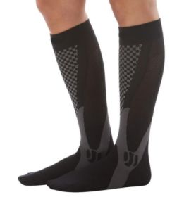 Compression Socks For Men&Women Best Graduated Athletic Fit For Running Flight Travel Boost Stamina Circulation&Recovery Socks (Option: Black 3PC-S M)