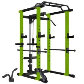 Home Gym sets Multi-functional Power Cage,Home Adjustable Pullup Squat Rack 1000Lbs Capacity Comprehensive Fitness Barbell Rack (Option: As picture)
