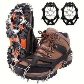 Universal Anti-slip Grip Spikes, Upgraded Universal Anti-slip Spikes For Ice Skates And Boots, With 19 Steel Spikes, Ice And Snow Grip Spikes, Su (Option: M)