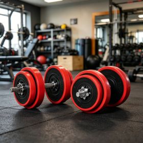 44lbs Adjustable Convertible Dumbbell Barbell Set: All-in-One Home Gym Weight Training Equipment for Adults (Option: 01317509)