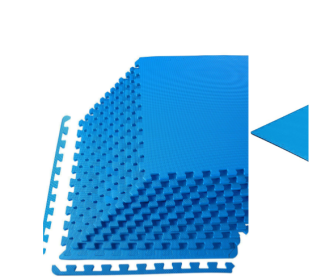 Only Supports Self Pickup  Jigsaw Sports Mat With EVA Foam Interlocking Tiles For Gymnastics And Home Gym Floor Protection, Various Sizes And Col (Option: Blue Half inch 12Pieces)