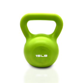 15lbs Kettlebell Set, Strength Training Kettlebells Weight Set For Women, Vinyl Coated Kettle Bell For Home Gym Workout Weight Lifting Equipment, (Color: Green)