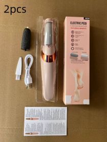 Electric Foot Grinder Foot Peeling Machine Foot Repair Tool (Color: Toothpaste Box Pink 2pcs)